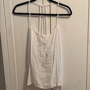 White stappy tank top